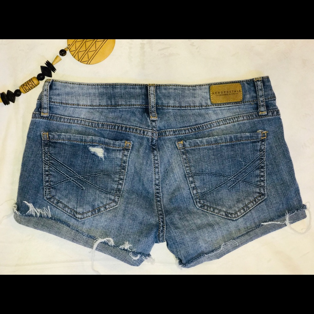 AéRopostale size 0 women’s jean shorts “Shorty” - Picture 5 of 7
